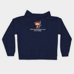 Procrastinating is my new hobby Kids Hoodie